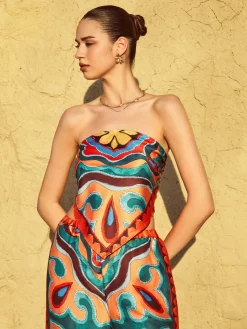 New Flaming Passions Back Tie Top Tank Tops & Camis|Matching Sets