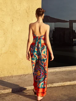 New Flaming Passions Back Tie Top Tank Tops & Camis|Matching Sets