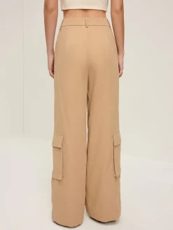 Outlet Flap Pockets Wide-Leg Pants Pants|Bottoms