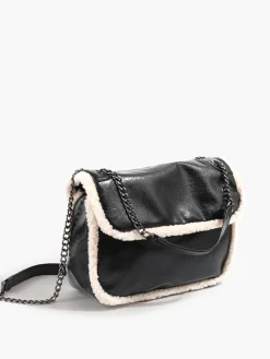 Clearance Flap Textured Fleece Shoulder Bag Bags|Accessories