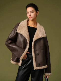 Online Fleecing PU Leather Warm Jackets Outerwear|Jackets