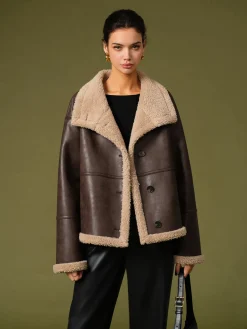 Online Fleecing PU Leather Warm Jackets Outerwear|Jackets