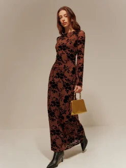 Best Flock Printed Backless Tie Dress Cocktail & Party Dresses|Vacation Dresses