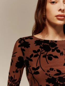 Best Flock Printed Backless Tie Dress Cocktail & Party Dresses|Vacation Dresses