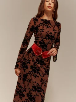 Best Flock Printed Backless Tie Dress Cocktail & Party Dresses|Vacation Dresses