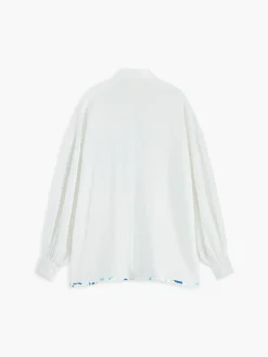 Discount Floral Button Up Bishop Sleeve Shirt Blouses & Shirts