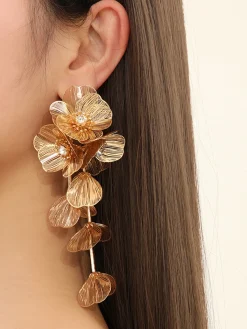 Hot Floral Decor Fringed Earrings Earrings|Accessories