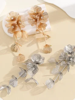 Hot Floral Decor Fringed Earrings Earrings|Accessories