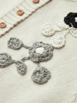 Best Floral Embroiled Pockets Knit Vest Outerwear|Vests