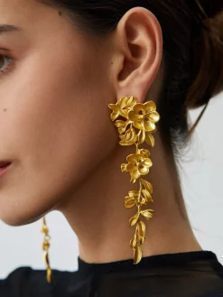 New Floral Fringed Earrings Earrings|Accessories