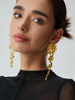 New Floral Fringed Earrings Earrings|Accessories