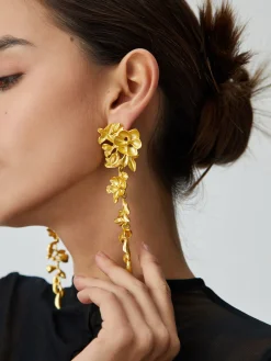 New Floral Fringed Earrings Earrings|Accessories