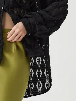 Discount Floral Lace Button Up Shirt Blouses & Shirts|Tops