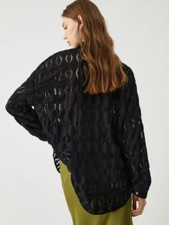 Discount Floral Lace Button Up Shirt Blouses & Shirts|Tops