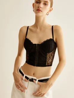 Online Floral Lace Corset Top Corset Tops|Tops