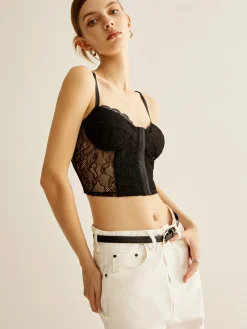 Online Floral Lace Corset Top Corset Tops|Tops