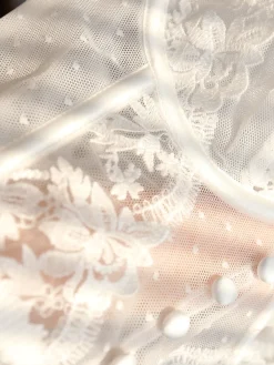 Clearance Floral Lace Mesh Corset Crop Top Corset Tops|Crop Tops