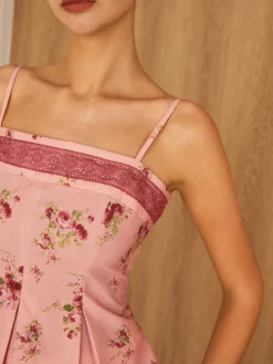 Discount Floral Lace Trim Cami Top Tank Tops & Camis|Tops
