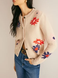 Best Floral Pattern Breasted Soft Cardigan Cardigans|Sweaters & Cardigans