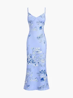 Online Floral Print Cami Long Dress Casual Dresses|Floral Dresses