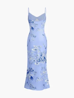 Online Floral Print Cami Long Dress Casual Dresses|Floral Dresses
