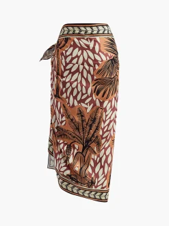 Best Floral Print Knotted Cover Up Swimwear|Tops
