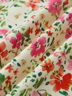 Discount Floral Print Trim Cami Midi Dress Casual Dresses|Floral Dresses