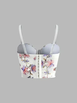 Best Floral Printed Corset Top Tops