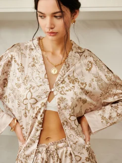 Outlet Floral Printed Pajama Pants Set Pants Sets|Matching Sets