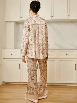Outlet Floral Printed Pajama Pants Set Pants Sets|Matching Sets