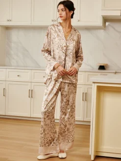 Outlet Floral Printed Pajama Pants Set Pants Sets|Matching Sets
