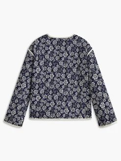 Discount Floral Printed Pockets Winter Coat Outerwear|Coats