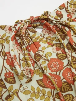 New Floral Tie Front A Line Dress Casual Dresses|Floral Dresses