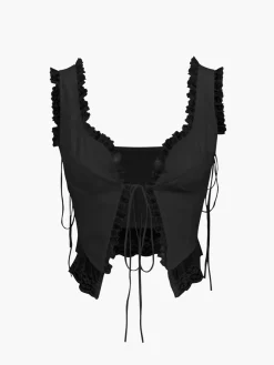 Best Fly Away Fairytale Lace Trim Crop Cami Top Crop Tops|Tank Tops & Camis