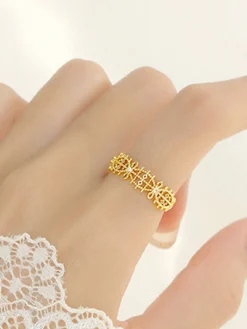 Discount French Hollow Rhinestone Crown Ring Rings & Bracelets|Accessories