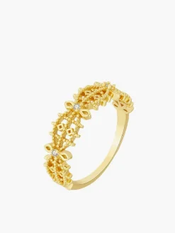 Discount French Hollow Rhinestone Crown Ring Rings & Bracelets|Accessories