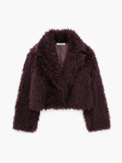 Sale Fuzzy Faux Fur Short Coat Outerwear|Coats