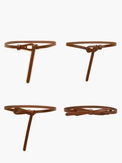 Clearance Genuine Leather Knotted Slim Belt Belts & Chain|Accessories