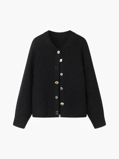 Discount Geometric Button Cardigan Cardigans|Sweaters & Cardigans
