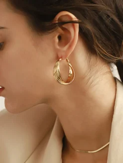 New Geometric Metallic Earrings Earrings|Accessories