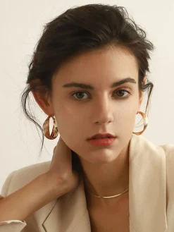 New Geometric Metallic Earrings Earrings|Accessories
