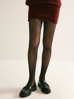 Clearance Geometric Micronet Tights Socks & Tights|Accessories