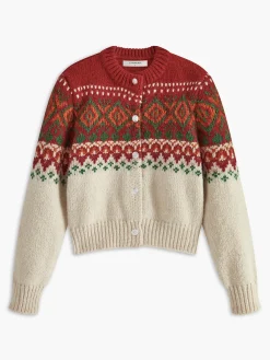 Clearance Geometric Pattern Breasted Cardigan Cardigans|Sweaters & Cardigans
