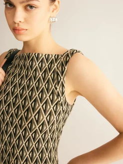 Hot Geometric Pattern Crop Tank Top Crop Tops|Tank Tops & Camis