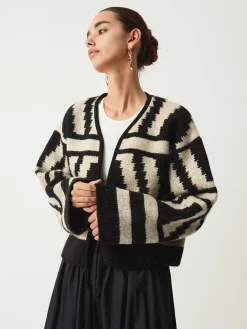 Best Geometric Print Kimono Cardigan Cardigans|Sweaters & Cardigans