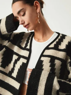 Best Geometric Print Kimono Cardigan Cardigans|Sweaters & Cardigans