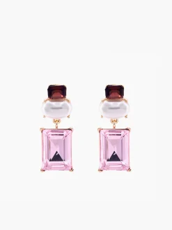 Geometric Rhinestone Drop Earrings Earrings|Accessories