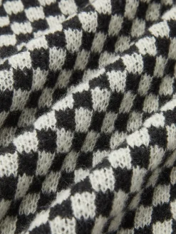 Discount Geometric-Pattern Crop Knit Outerwear Sweater Tops|Outerwear