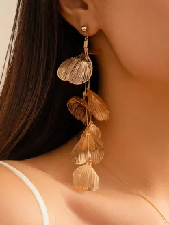 Outlet Ginkgo Leaves Long Dangle Earrings Earrings|Accessories