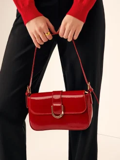 Outlet Glossy Buckle Flap Should Bag Bags|Accessories